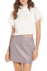 ASTR the Label   Smocked Neck Crop Top at Nordstrom Rack